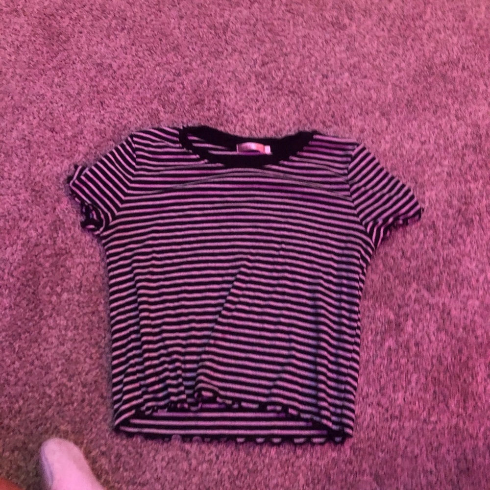 striped crop top
